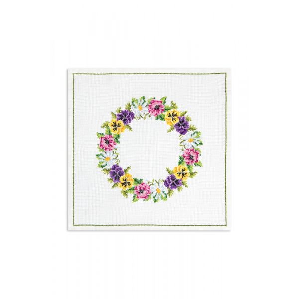 Stickset Stoff - Blumenkranz