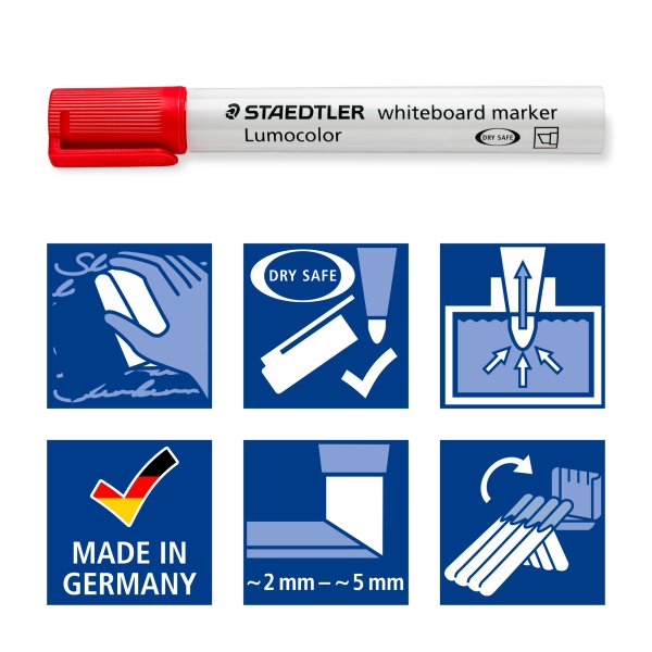 Lumocolor 351B Whiteboard-Stifte mit schräger Spitze, 4 Farben - 4er-Pack Lumocolor 351B Whiteboard-Stifte mit schräger Spitze, 4 Farben - 4er-Pack