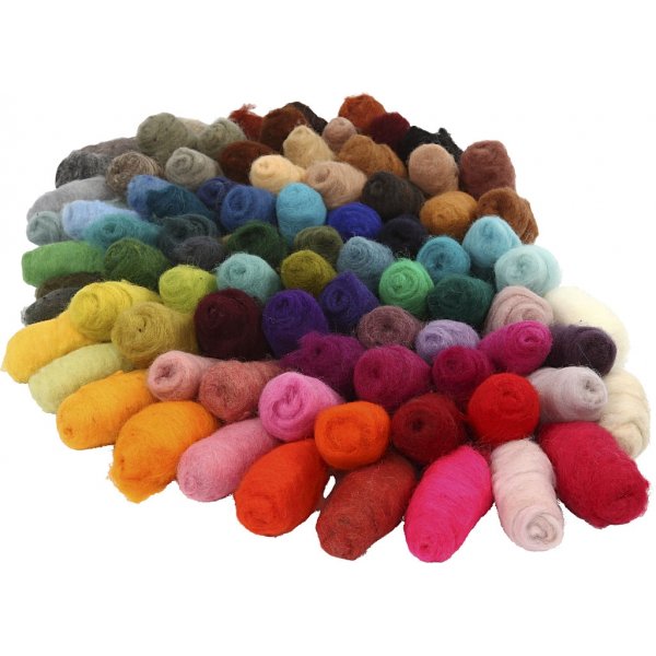 Kardierte Wolle - 86 x 10 g