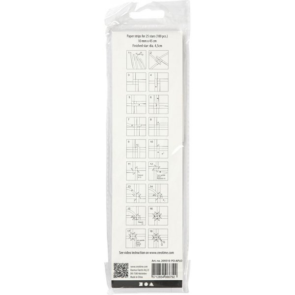 Sternstreifen - wei - 4,5 cm - 100 Streifen