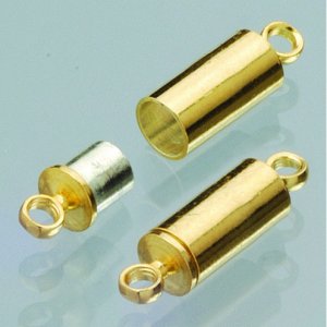 Magnetverschluss 8 mm - vergoldet 2 Buchsen Magnetverschluss 8 mm - vergoldet 2 Buchsen