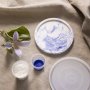 DIY Kit Kunstharzguss, rundes Tablett mit Marmorierung