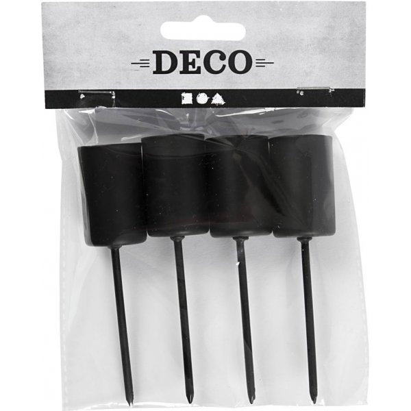 Kerzenhalter auf Metallspitze - 4 Stk