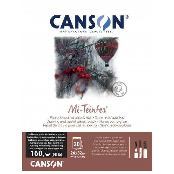 Canson Mi-Teintes 160g Honey Comb Noire Canson Mi-Teintes 160g Honey Comb Noire