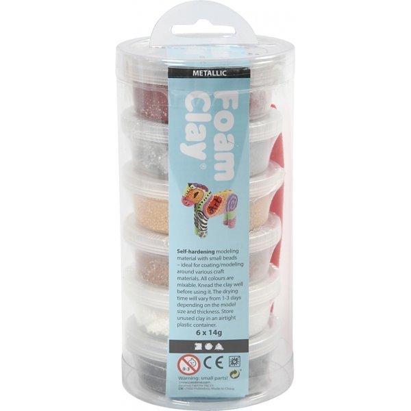 Foam Clay - braune Harmonie - metallic - 6 x 14 g