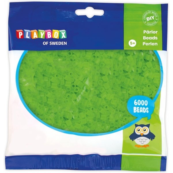 Rhrenperlen Transparent grn - 6000 Stk