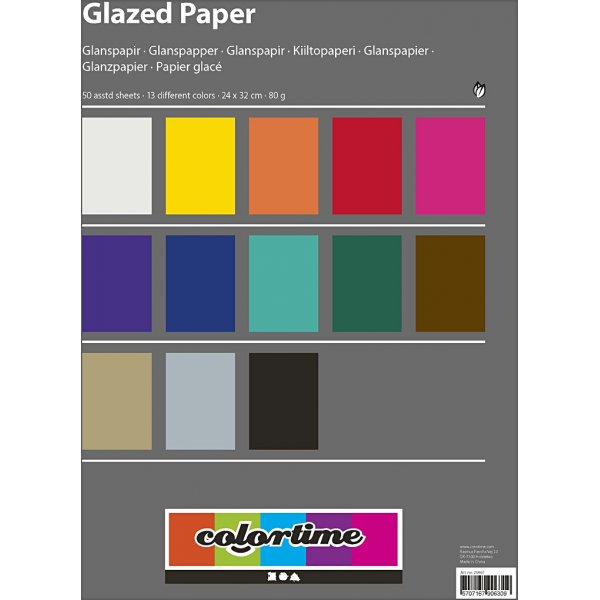 Glanzpapier - gemischte Farben - 50 Blatt Glanzpapier - gemischte Farben - 50 Blatt