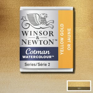 Aquarellfarbe - Cotman - 1/2 Tasse - Gelbgold