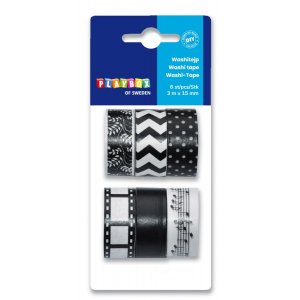 Washitape 6er-Pack schwarz Washitape 6er-Pack schwarz