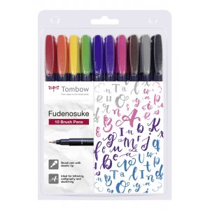 Tombow Pinselstift Fudenosuke Hard - 10 Stifte Tombow Pinselstift Fudenosuke Hard - 10 Stifte