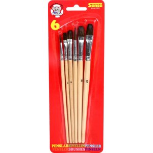 Holzbürsten mit Naturborsten, 6er-Pack Holzbürsten mit Naturborsten, 6er-Pack