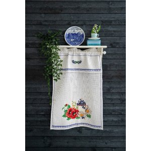 Stickset Paradhanduk - Blumen und Blaubeeren Stickset Paradhanduk - Blumen und Blaubeeren