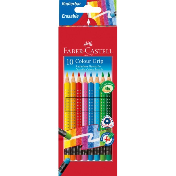 Buntstifte Grip radierbar - 12 Stifte