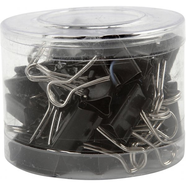 Clips - schwarz - 19 mm - 40 Stk