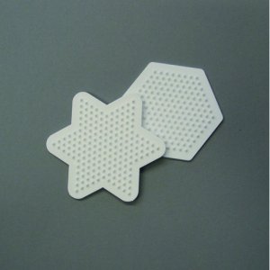 Nabbi Perlenteller 9 cm - weiß 2 Stk. Stern / Sechseck mischen Nabbi Perlenteller 9 cm - weiß 2 Stk. Stern / Sechseck mischen