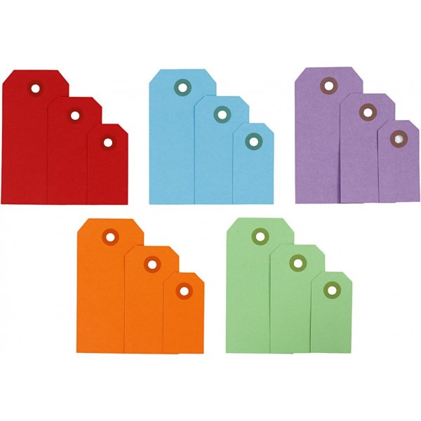 Manila-Stempel - gemischte Farben - 500 Stck