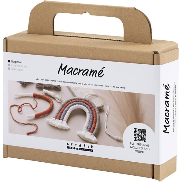 Mini DIY Kit Makramee - Regenbogen