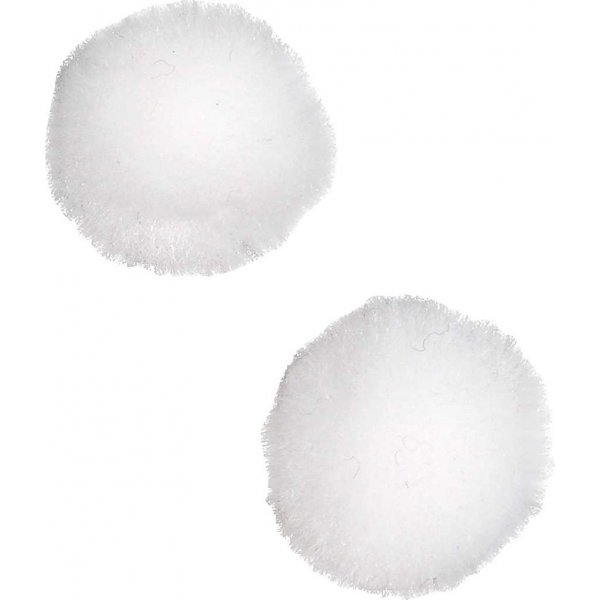 Pompons - wei - 100 Stk