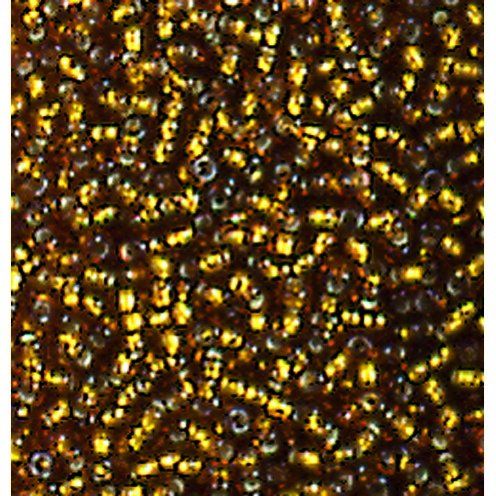 Rocailleperlen mit Silberfutter - Altgold