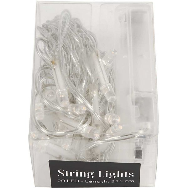 LED-Lichterkette - transparent - 3,15 m