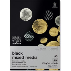 Zeichenblock Winsor & Newton Black Pad Mixed Media 200g A3 25 Blatt Zeichenblock Winsor & Newton Black Pad Mixed Media 200g A3 25 Blatt