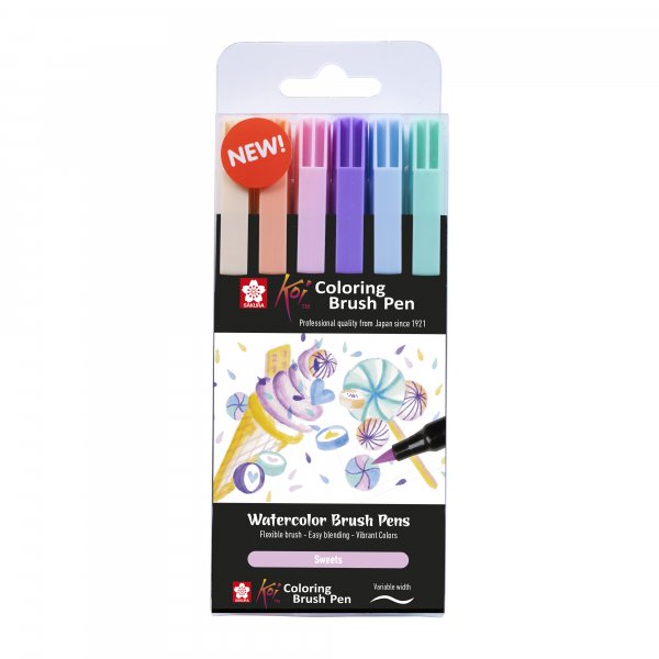Pinselstift Sakura Koi Coloring Brush 6 Stifte - Sigkeiten