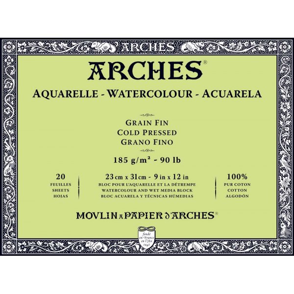 Aquarellblock Kaltgepresste Bgen 185g
