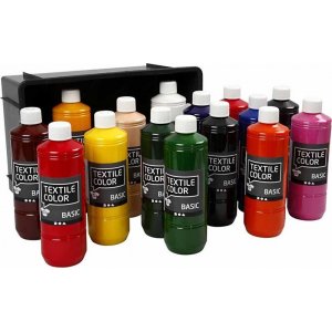 Textile Color Textilfarbe - Mischfarben - 15 x 500 ml Textile Color Textilfarbe - Mischfarben - 15 x 500 ml