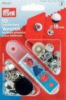 Nieten-Druckknopf ANORAK Messing schwarz 15 mm 10 Stk Nieten-Druckknopf ANORAK Messing schwarz 15 mm 10 Stk