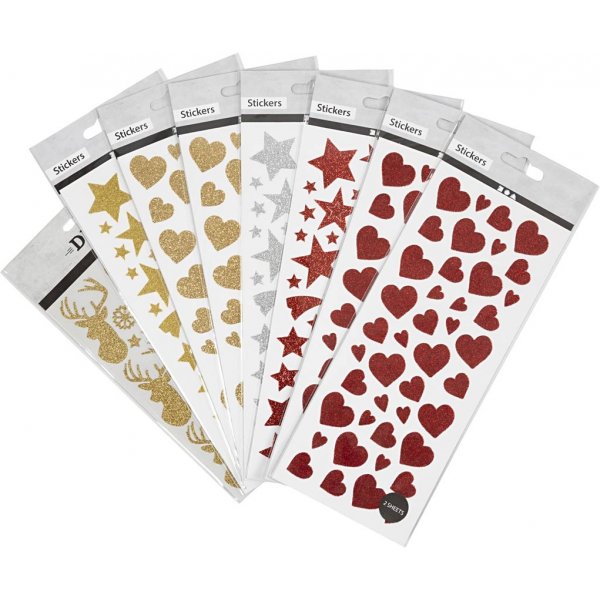 Glitzeraufkleber - 8 Blatt