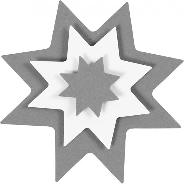 Schicht-auf-Schicht-Stanzer - grafischer Stern - 3 Stk