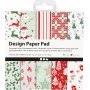 Designpapier - rot/grn - 50 Blatt