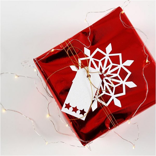 Geschenkpapier - Metallic-Rot - 4 m