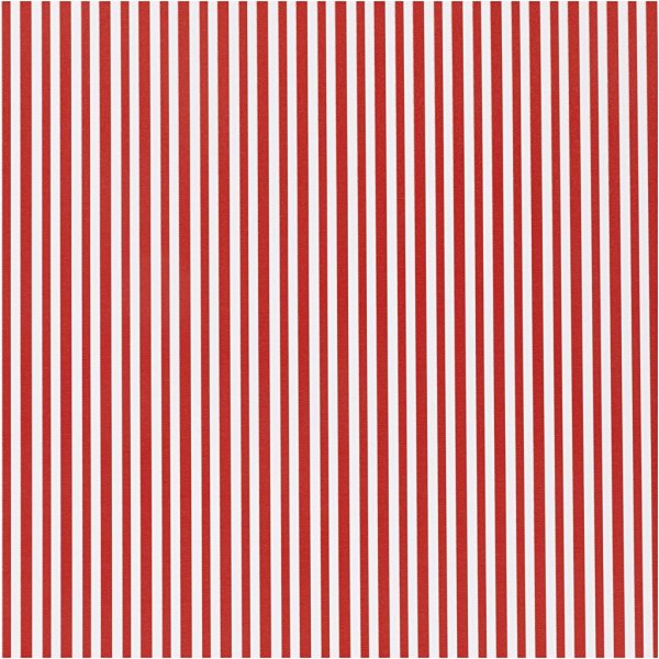Geschenkpapier - rot/wei - Streifen - 5 m