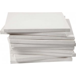 Leinwand - weiß - 30 x 30 cm - 40 Stk Leinwand - weiß - 30 x 30 cm - 40 Stk