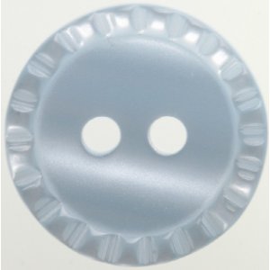 Knopf Rund 2-Loch 11 mm 8 Stück - Blau gerippt Knopf Rund 2-Loch 11 mm 8 Stück - Blau gerippt