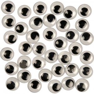 Bewegliche Augen - nicht klebend - Ø12 mm - 1000 Stk Bewegliche Augen - nicht klebend - Ø12 mm - 1000 Stk