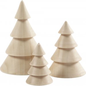 Weihnachtsbäume aus Holz - 3 Stk Weihnachtsbäume aus Holz - 3 Stk