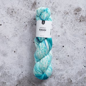 Merino Raggi 100g - Blau und Türkis Merino Raggi 100g - Blau und Türkis