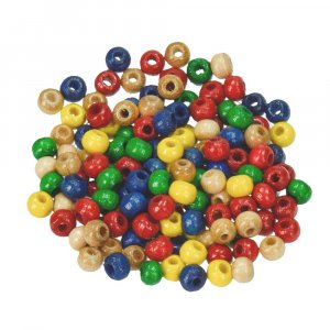 Holzperlen mit 3,5 mm Löchern - 16 mm, 15 Stück Holzperlen mit 3,5 mm Löchern - 16 mm, 15 Stück
