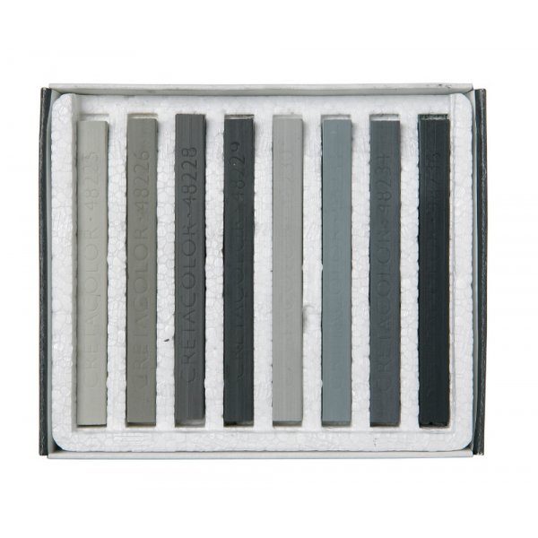Cretacolor Pastellstifte Graustufen - 8 Buntstifte