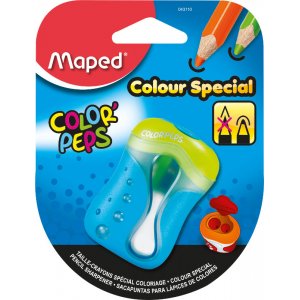 Bleistiftspitzer - Maped - Color'Pep's spezielle Farbspitze mit zwei Löchern Bleistiftspitzer - Maped - Color'Pep's spezielle Farbspitze mit zwei Löchern