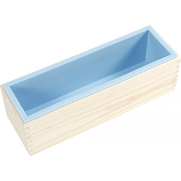 Silikonform in Holzkiste