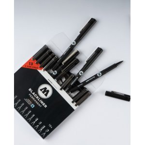 Fineliner - Molotow - NEU Basic Blackliner - Komplettset - 13-tlg Fineliner - Molotow - NEU Basic Blackliner - Komplettset - 13-tlg