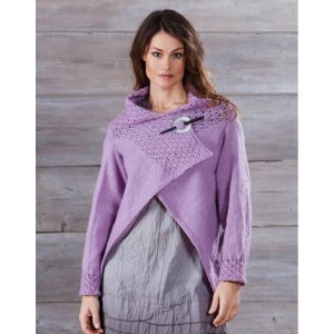 Strickanleitung - Strickjacke mit breitem Spitzenkragen Strickanleitung - Strickjacke mit breitem Spitzenkragen