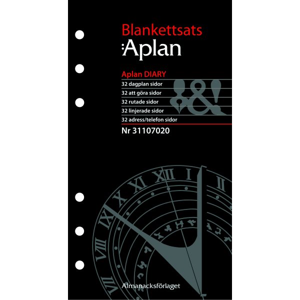 Systemkalender - Tagebuchformularsatz - Almanacksfrlaget