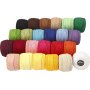 Mercerisiertes Baumwollgarn - gemischte Farben - 24 x 20 g