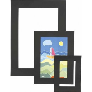 Passepartoutrahmen - schwarz - A3, A4, A5 - 75 Stk Passepartoutrahmen - schwarz - A3, A4, A5 - 75 Stk
