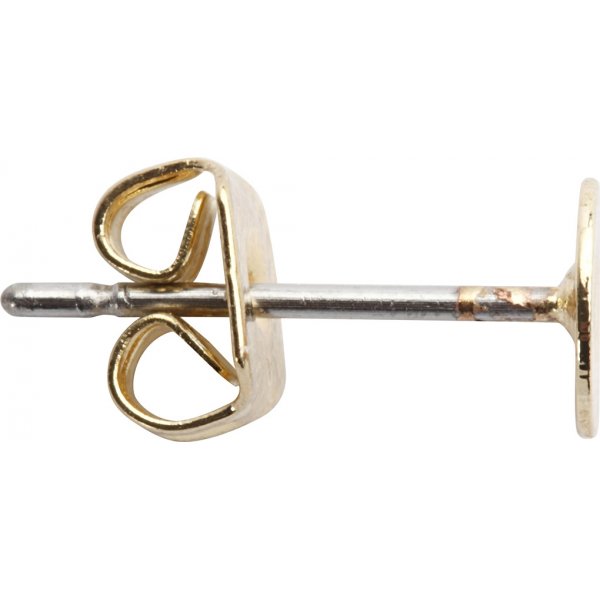 Ohrstecker mit Plttchen - vergoldet - 10 Stk