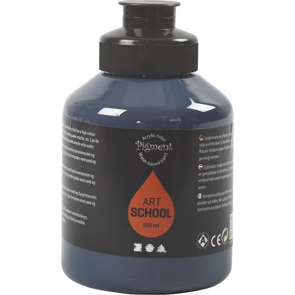 Pigment Art School - Indigo - halbglnzend - deckend - 500 ml